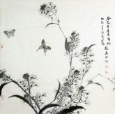 【询价】龙万和(中国美协会员) 国画花鸟画 四尺斗方《油菜花1》