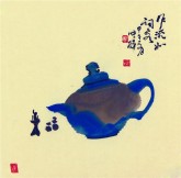 【询价】肖映梅(中国美协)国画花鸟画 小品斗方 茶壶5y