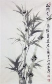 （已售）郝众声（中国美协会员） 国画写意竹子《竹子》68*43cm