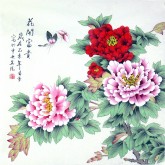 （已售）凌雪（中央美院）四尺斗方 国画牡丹《花开富贵》2－4