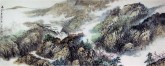 李尤（北京美协）国画山水画 小六尺横幅《满山青翠溢芳香》