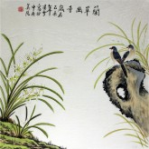 凌雪（中央美院）四尺斗方 国画兰花《兰草幽香》2－33