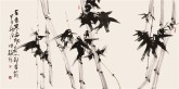【询价】 肖映梅(中国美协)国画花鸟画 四尺横幅《君子吟之竹》竹子