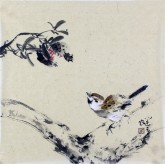李大庆（中国美协会员）国画花鸟画石榴 精品小尺寸小品