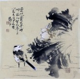 李大庆（中国美协会员）国画花鸟画 精品小尺寸 荷花鸟1