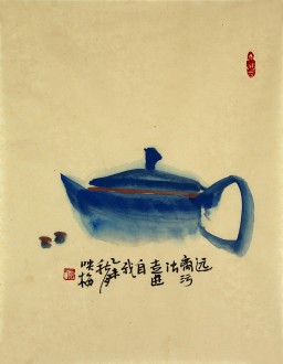 【已售】肖映梅(中国美协)国画花鸟画 小品 茶壶