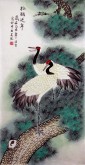 （已售）凌雪 三尺竖幅 国画花鸟画《松鹤延年》6-24