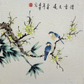 （已售）凌雪 三尺斗方 国画写意花鸟画《清香久远》9-42