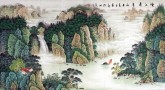（已售）墨宇（周卡）大六尺横幅 国画聚宝盆山水画《峡江春色》