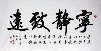 （预定）汤青云 江西书协 国画行书法 四尺横幅《宁静致远》16-8