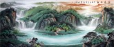 （预定）墨宇（周卡）国画聚宝盆山水画 小八尺横幅 2.4米《源远流长》