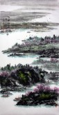 杨秀亮（吉林省美协） 国画山水画 精品四尺竖幅《江南诗意》