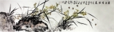 （预定）石云轩 国画写意花鸟画 六尺对开横幅《兰幽香风远》兰花3-4